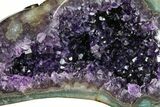 Amethyst Geode With Metal Stand - Uruguay #152362-3